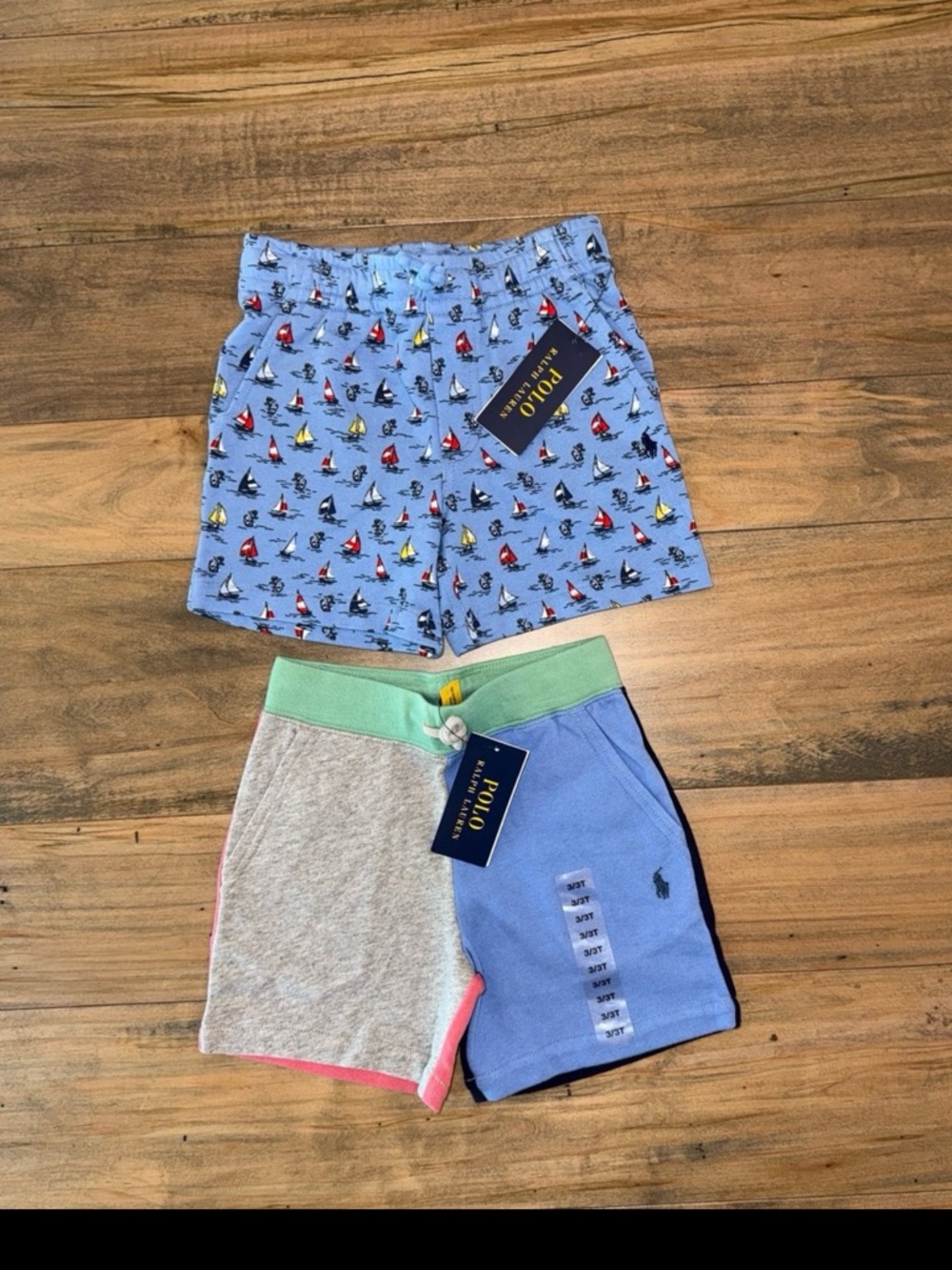 Polo by Ralph Lauren Light Blue Sailboat Print Kids Shorts Set